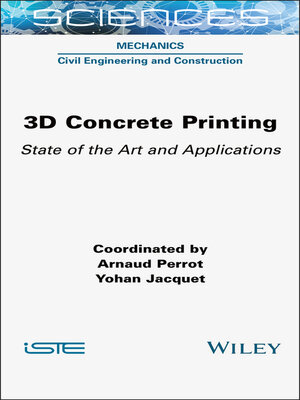cover image of 3D Concrete Printing